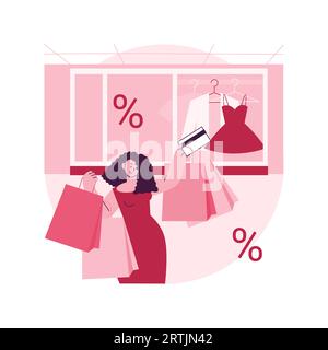 Anchor store abstract concept vector illustration. Major retail shop, large department store, shopping mall marketing, merchandise, attract customers to center, big retailer abstract metaphor. Stock Vector