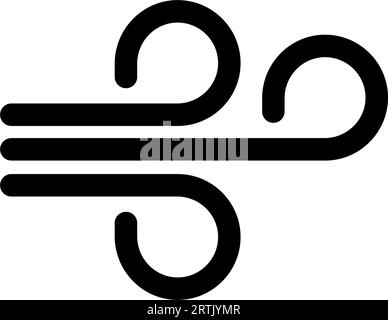 Wind Speed icon. wind clouds Icon weather forecast pictogram. Wind icon, wind blowing windy weather. Air icons, doodle wind. Winds and clouds weather Stock Vector