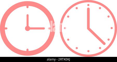 Clock icon set. Task time icon and watch icon symbol. History Icon and Timer icon symbol. Time and Date clock line icons. Time clock icon symbol Passa Stock Vector