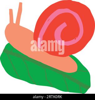 animal invertebrate snail minimalistic vector illustration Stock Vector ...