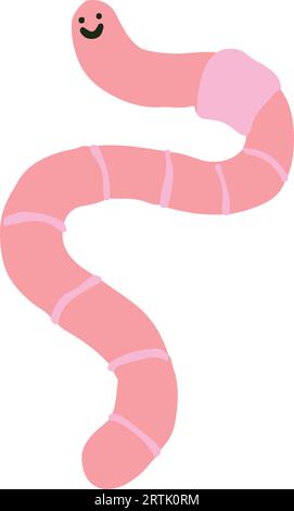 Simple Worm Illustration Vector File Stock Vector