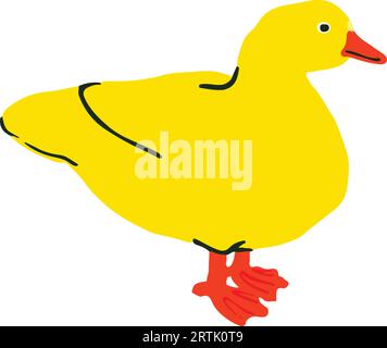 Simple Duck Illustration Vector File Stock Vector