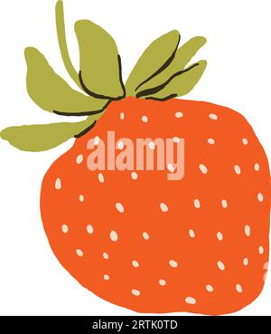 Simple Strawberry Illustration Vector File Stock Vector