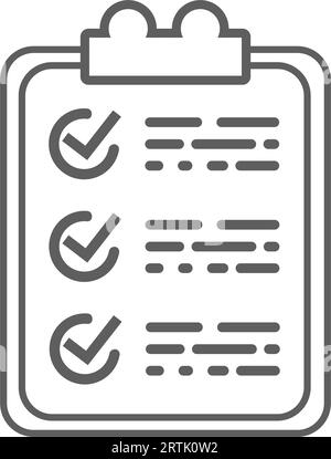 Checklist paper with pen. Clipboard checklist Checkbox form with pencil. check list icon. to do list, questionnaire survey checklist. Control list Not Stock Vector