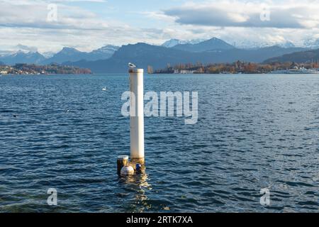 Swiss Alps view with Lake Lucerne - Lucerne, Switzerland Stock Photo