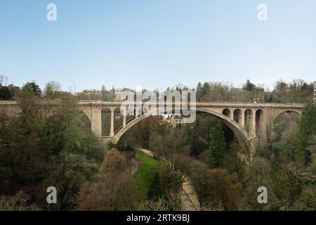 Adolphe Bridge - Luxembourg City, Luxembourg Stock Photo