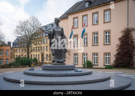 Grand Duchess Charlotte Monument - Luxembourg City, Luxembourg Stock Photo