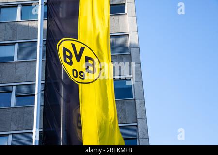 German Bundesliga Badges: Pile of BVB Logo Buttons, 3D Illustration Stock  Photo - Alamy