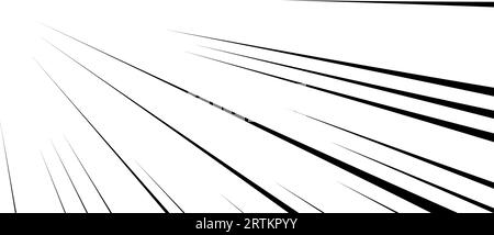 Comic diagonal speed lines and and manga fast motion style effect