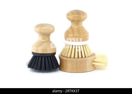 Highly detailed perspective image of dish brush with black