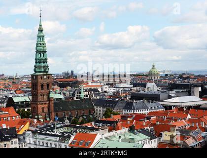 Copenhagen city views as seen from the Christiansborg Palace. Copenhagen, Denmark. Stock Photo
