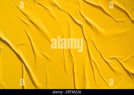 Yellow wheat paste poster style texture background Stock Photo