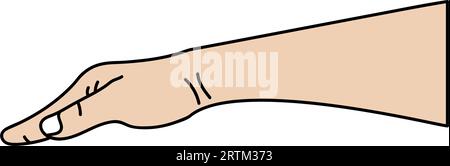 illustration of human hands, signs and gestures isolated vector on a white background Stock Vector