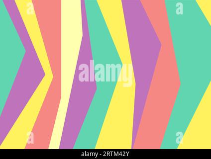 Abstract colourful pastel stripes minimal background. Vector geometric design Stock Vector