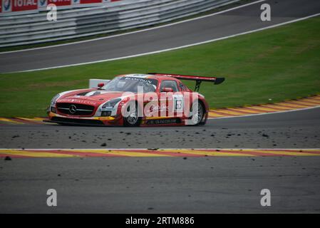 Photo Report of the 24 Hours of Spa Francorchamps with exclusive behind the scenes footage. Stock Photo