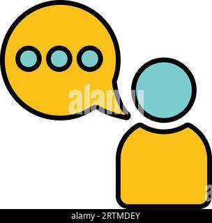 Human Chat icon. Stunning design suitable for web, print media, online design, commercial use, or any type of design project. Stock Vector