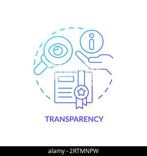 2D thin line gradient icon transparency concept Stock Vector