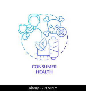2D thin line gradient icon consumer health concept Stock Vector