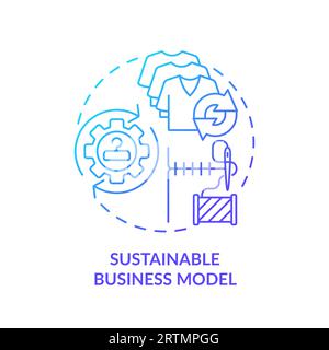Thin line gradient icon sustainable business model concept Stock Vector