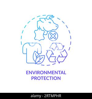 2D thin line gradient icon environmental protection concept Stock Vector