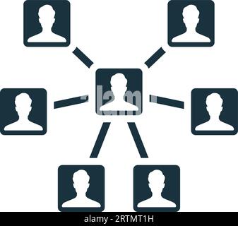 Networking icon. Monochrome simple sign from freelance collection. Networking icon for logo, templates, web design and infographics. Stock Vector
