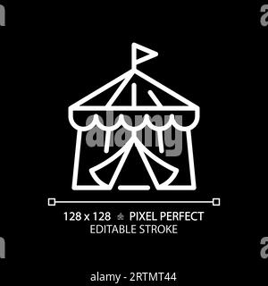 2D editable thin line circus tent icon Stock Vector