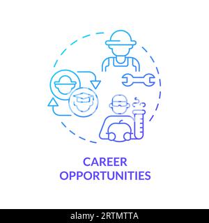 Career opportunities blue gradient concept icon Stock Vector