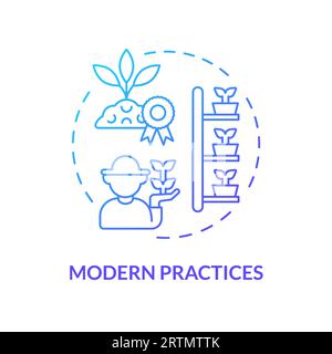 Modern practices blue gradient concept icon Stock Vector