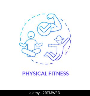 Physical fitness blue gradient concept icon Stock Vector