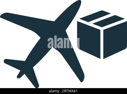 Air cargo icon. Monochrome simple sign from logistics collection. Air cargo icon for logo, templates, web design and infographics. Stock Vector