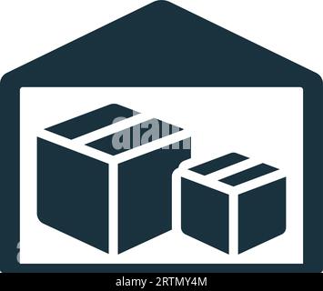 Warehousing icon. Monochrome simple sign from logistics collection. Warehousing icon for logo, templates, web design and infographics. Stock Vector
