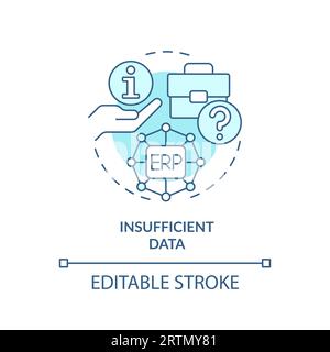 2D customizable insufficient data blue icon concept Stock Vector