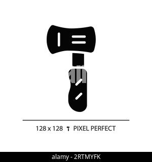 2D axe simple glyph style black icon Stock Vector