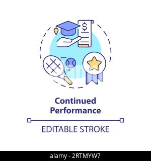 2D customizable continued performance line icon concept Stock Vector