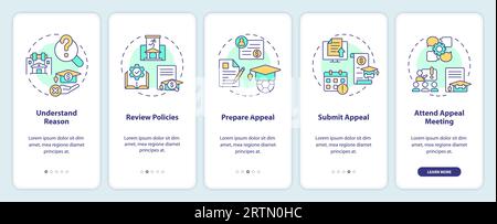 Walkthrough athletic scholarship with colorful icons concept Stock Vector