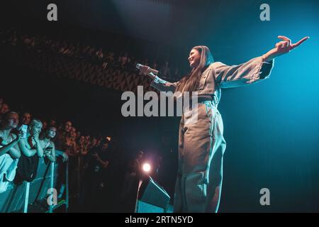 Copenhagen, Denmark. 13th Sep, 2023. The British-Canadian singer and songwriter Lauren Spencer-Smith performs a live concert at VEGA in Copenhagen. (Photo Credit: Gonzales Photo/Alamy Live News Stock Photo
