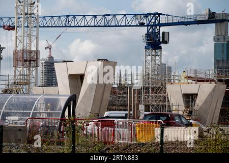 HS2 construction site near Curzon Street, Birmingham, UK Stock Photo