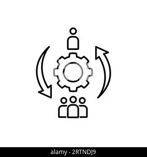 Business meeting interaction communication development icon Stock Vector