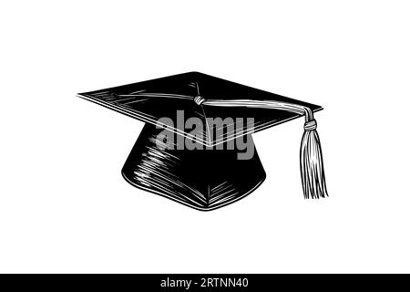 graduation hat certificate and scroll diploma Stock Vector Image & Art -  Alamy