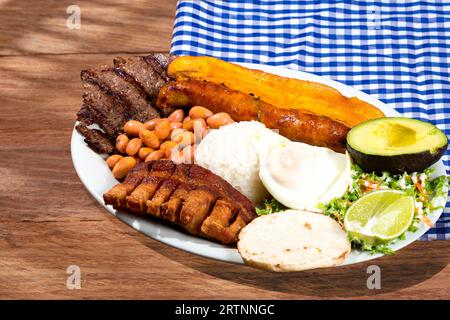 Tasty Paisa Tray; Typical Dish In The Region Of Antioqueña / Colombia. Stock Photo