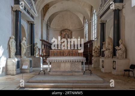 Nancy, France - 09 02 2023: View of the altar in the Church of the Cordeliers of Nancy Stock Photo