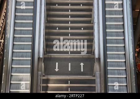 Escalator in a building Stock Photo