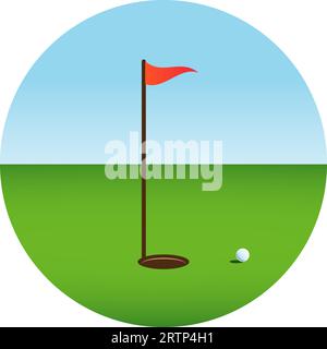 Golf Club Flag Logo Template Golf Club Flag Logo Template Golf Club Flag Logo Template. Stock Vector