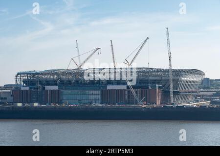 The new stadium for Everton Football Club under construction in Liverpool UK Stock Photo