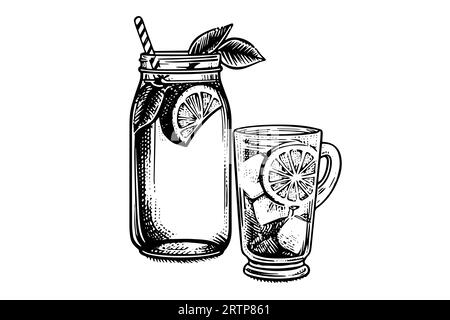 Jug of water glass Stock Vector Images - Alamy
