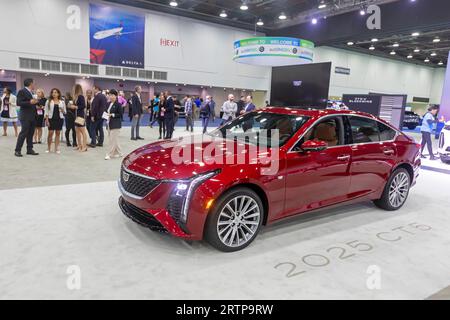 Detroit, Michigan, USA. 13th Sep, 2023. The 2025 Cadillac CT5 on display at the North American International Auto Show. Credit: Jim West/Alamy Live News Stock Photo
