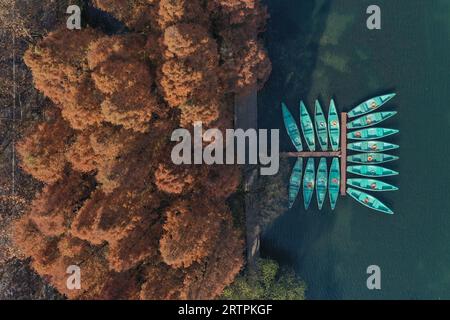 Hangzhou. 13th Dec, 2019. This aerial photo taken on Dec. 13, 2019 shows a view of the West Lake scenic area in Hangzhou, east China's Zhejiang Province. The 19th Asian Games will take place in Hangzhou between September 23 and October 8, featuring a total of 40 sports. It will be the third Asian Games to be hosted in China, after Beijing 1990 and Guangzhou 2010. The highly anticipated Asian Games can help boost the popularity of Hangzhou where history and modernity co-exist and further promote its culture. Credit: Huang Zongzhi/Xinhua/Alamy Live News Stock Photo