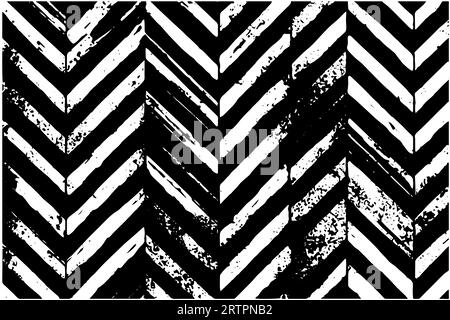 Herringbone grunge woven seamless swatch pattern. Distressed texture of weaving fabric. Abstract halftone vector illustration. Stock Vector