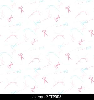 Sewing seamless pattern for surface design Stock Vector