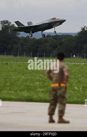 Mosnov, Czech Republic. 14th Sep, 2023. Three F-35a Lightning Ii Combat 